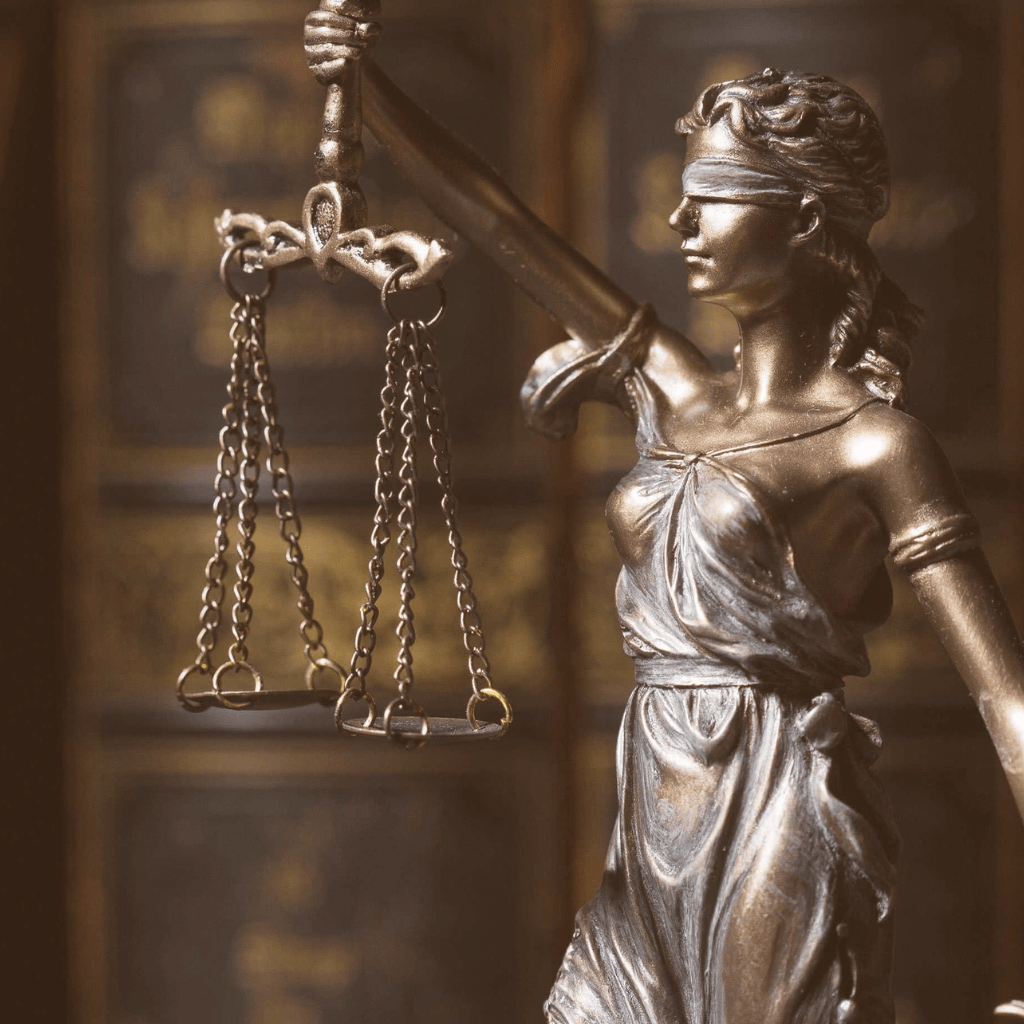 Scales of justice statue