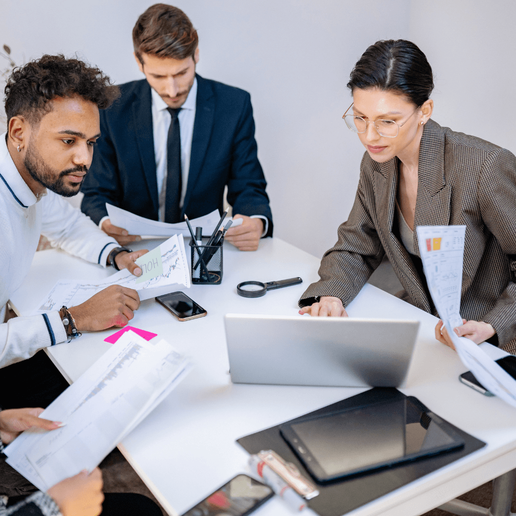 People working together at a table